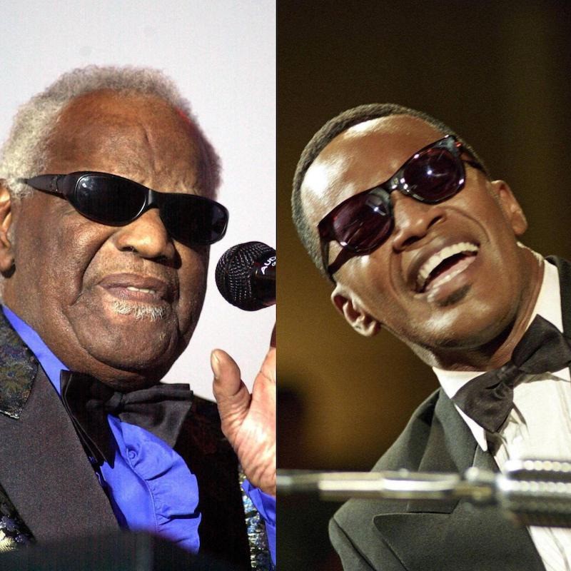 Weltstar Jamie Foxx verwandelt sich zu Musikikone Ray Charles in „Ray“.